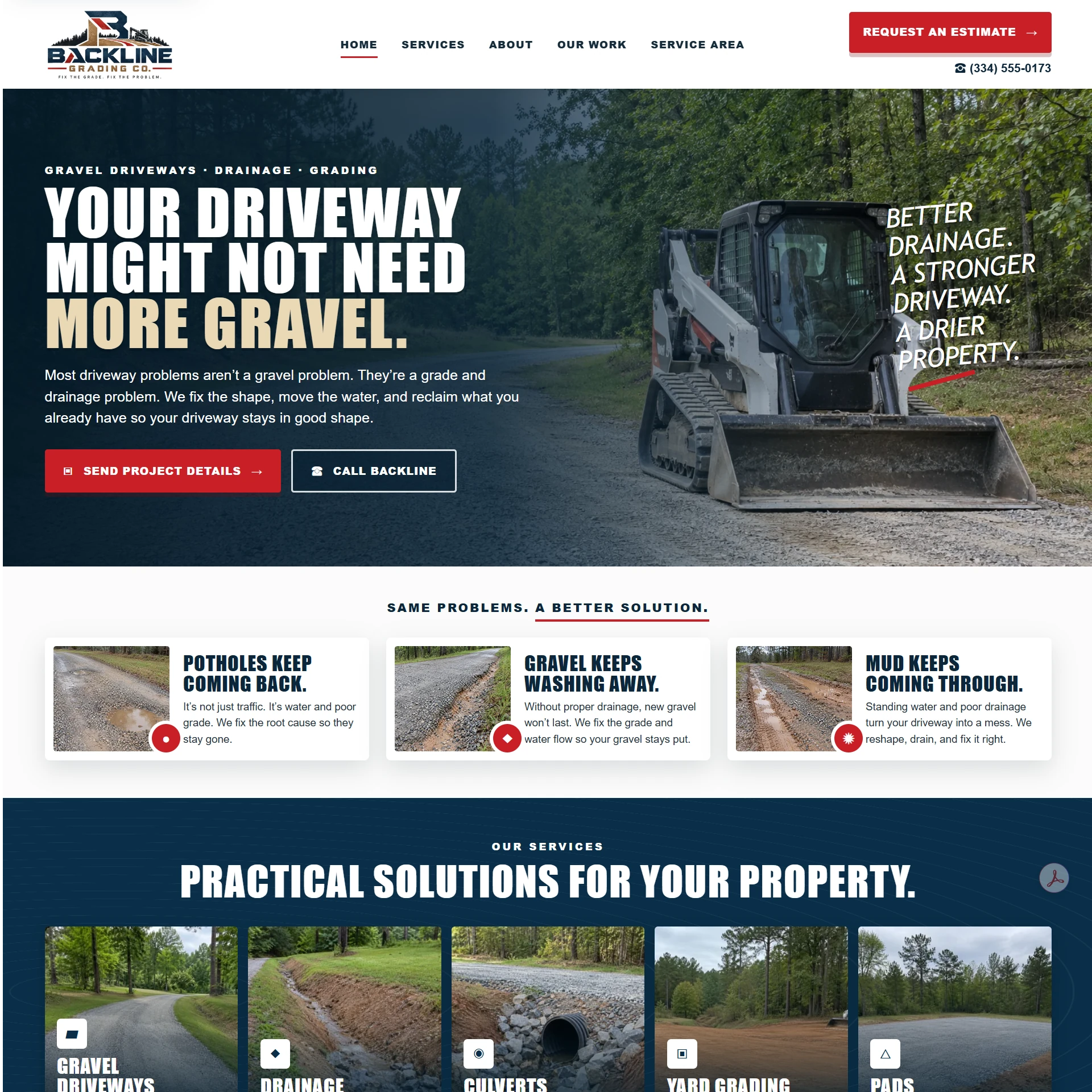 Backline Grading Co. website