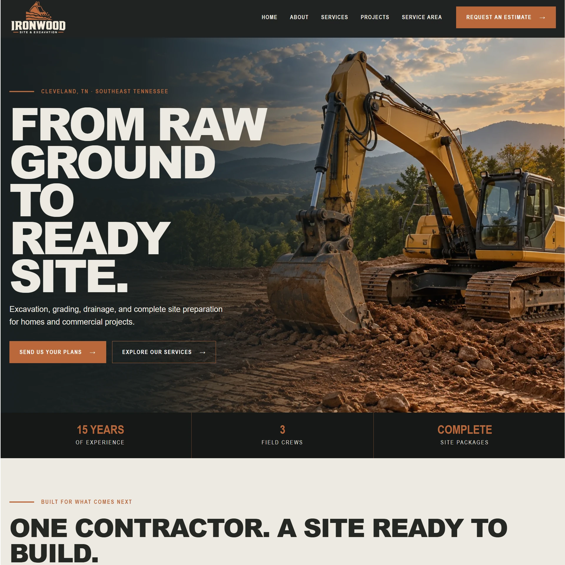 Ironwood Site and Excavation website